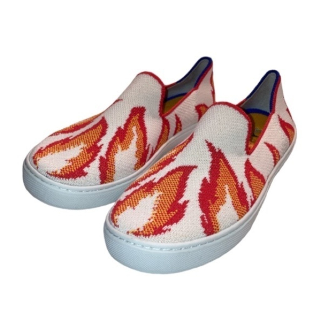 Rothy’s The Kid Sneaker Flames 🔥 Slip On Slide